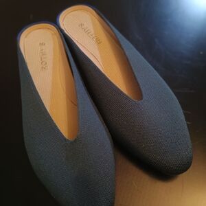 Rothy's Navy Blue Almond Loafer Mules